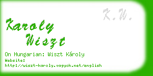 karoly wiszt business card